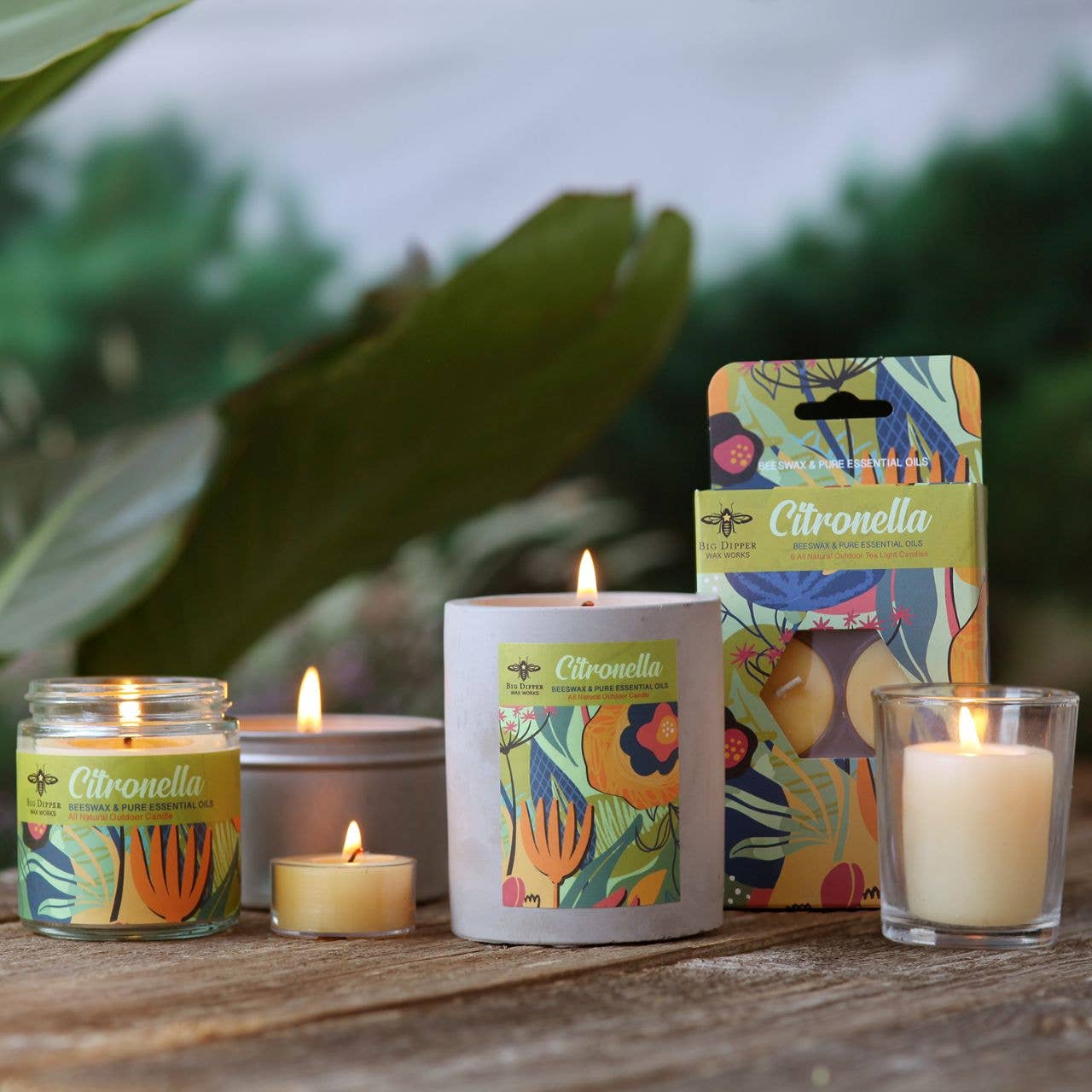 Citronella Candle – Beeswax Blend – Apothecary Glass – 3.2oz