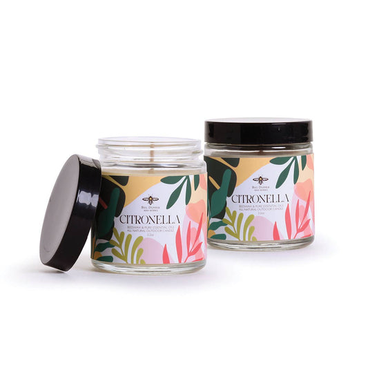 Citronella Candle – Beeswax Blend – Apothecary Glass – 3.2oz