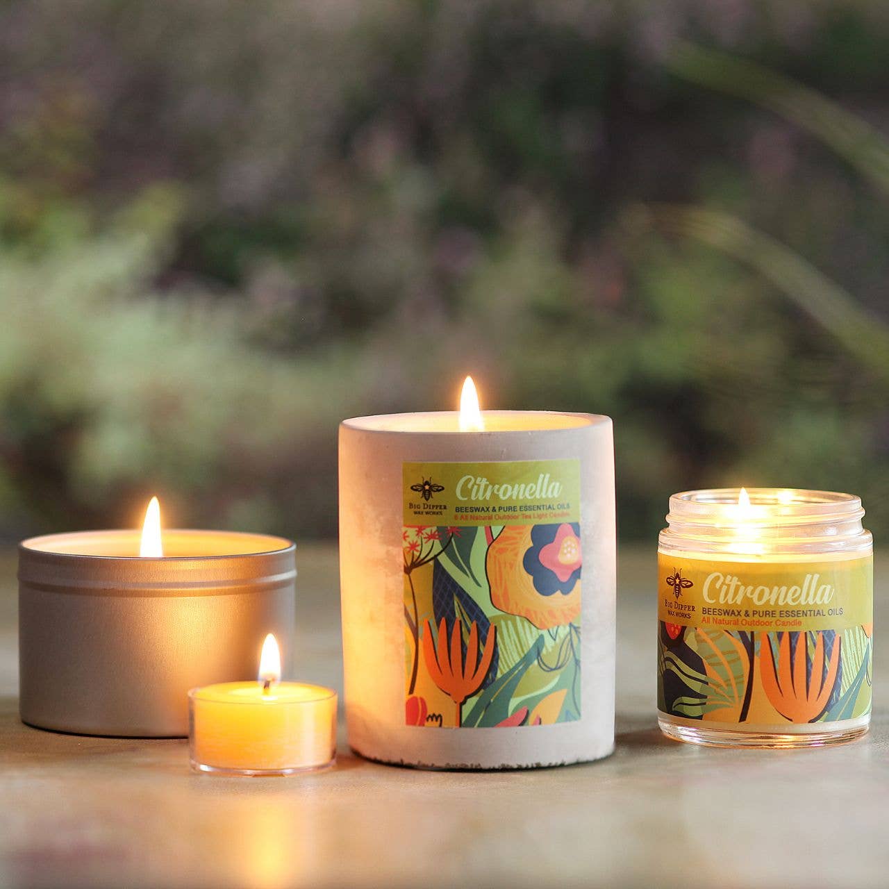 Citronella Candle – Beeswax Blend – Apothecary Glass – 3.2oz