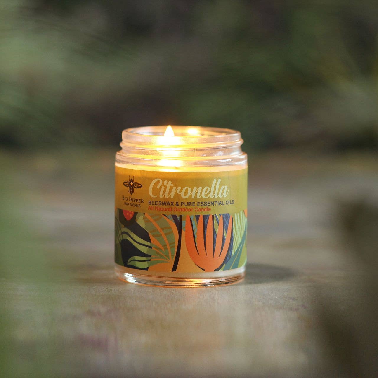 Citronella Candle – Beeswax Blend – Apothecary Glass – 3.2oz