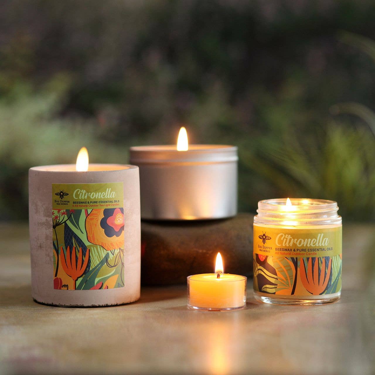 Citronella Candle – Beeswax Blend – Apothecary Glass – 3.2oz