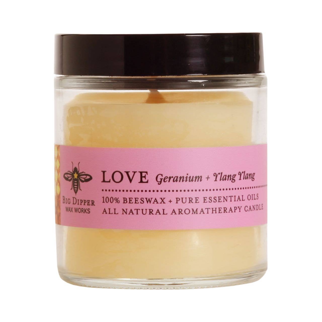 Apothecary Glass Candle – Pure Beeswax Aromatherapy – 3.2oz: Awaken (Grapefruit + Spruce)