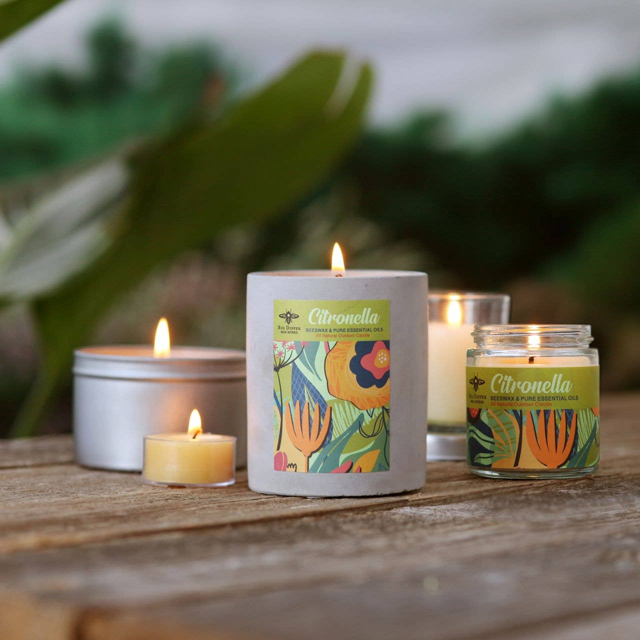 Citronella Candle – Beeswax Blend – Apothecary Glass – 3.2oz