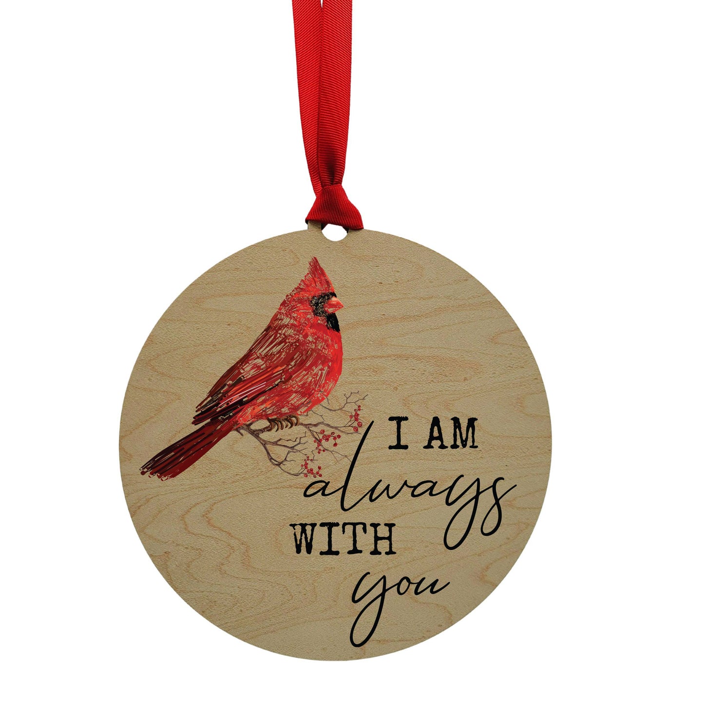 Always With You Cardinal Christmas Ornament Wreath Ornaments