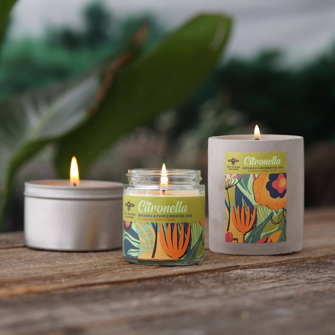 Citronella Candle – Beeswax Blend – Apothecary Glass – 3.2oz