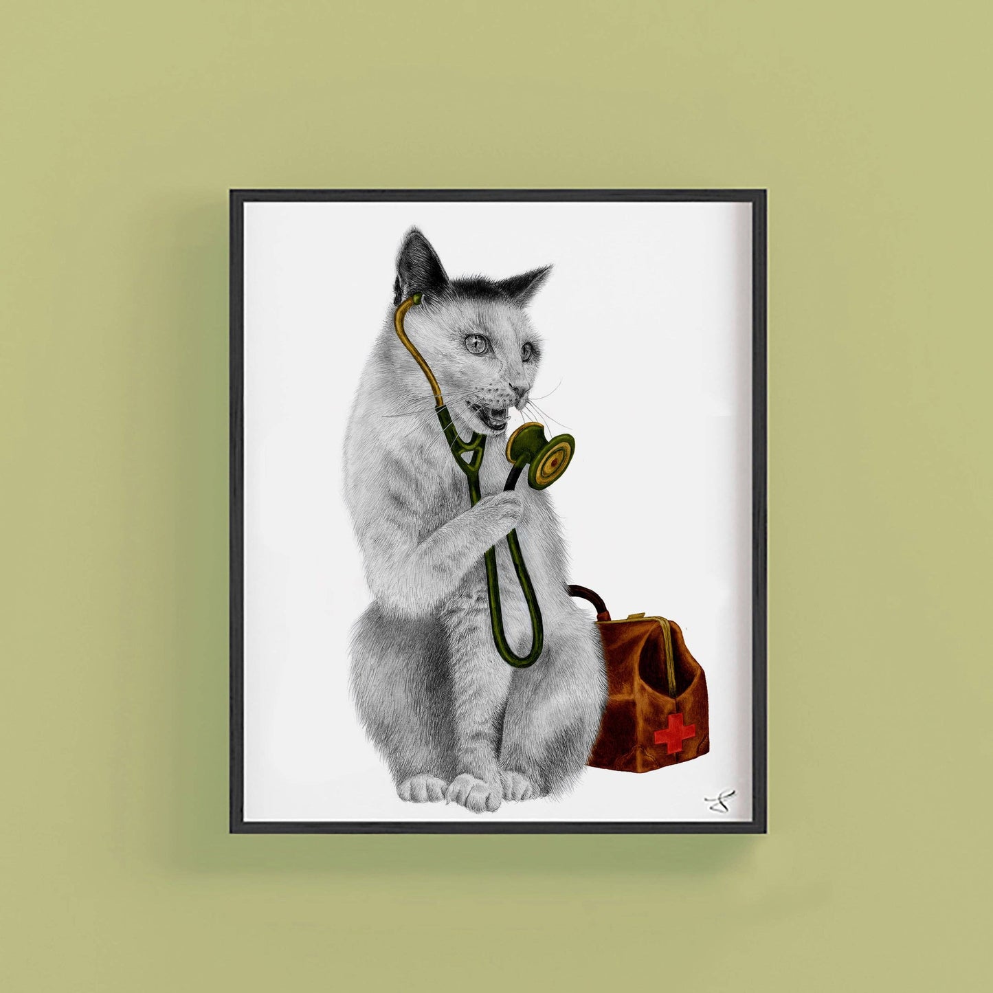 Tam Estavida Cat Portrait Study: 8x10"