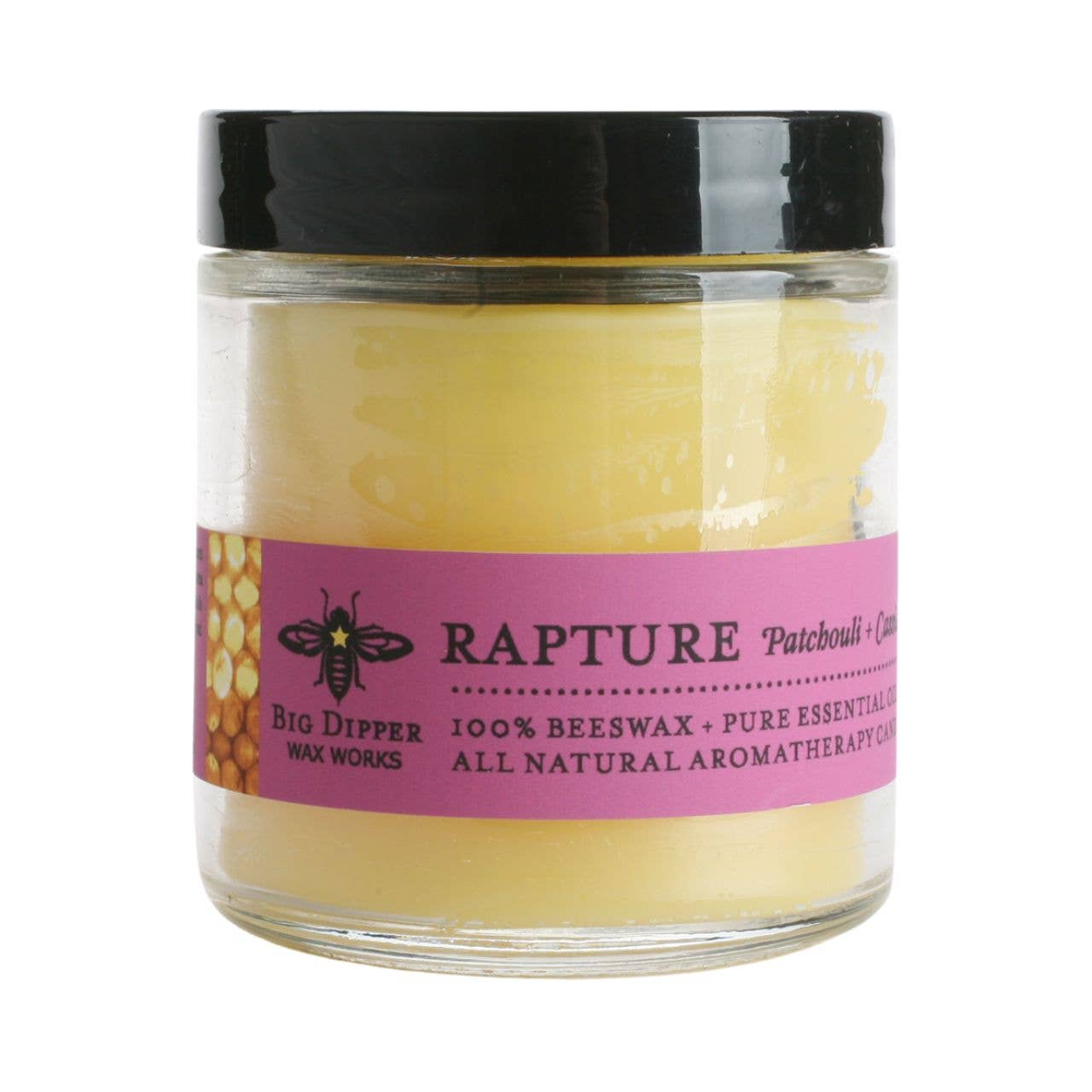 Apothecary Glass Candle – Pure Beeswax Aromatherapy – 3.2oz: Radiance (Tangerine + Ylang Ylang)